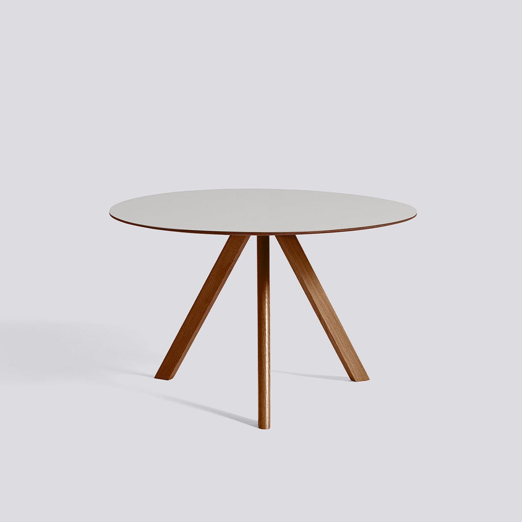 Table ronde CPH 20 par Ronan & Erwan Bouroullec Ø90 / Ø120 - Hay-Noyer Gris-Ø120 X H74 cm-The Woods Gallery