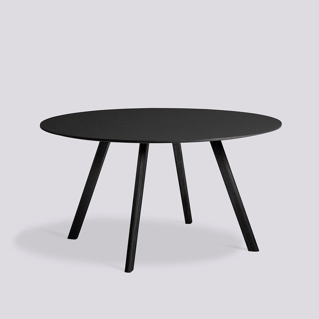 Table ronde CPH 25 - Hay-Chêne teinté noir-The Woods Gallery