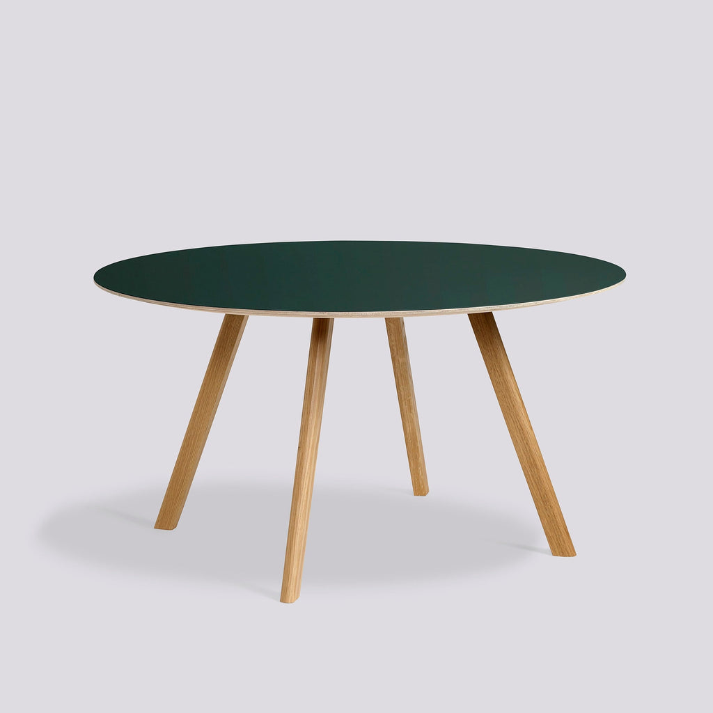 Table ronde CPH 25 - Hay-Noir modèle d'exposition, griffures peinture manquante-The Woods Gallery