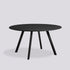 Table ronde CPH 25 de Ronan et Erwan Bouroullec - Hay-Ø 140 cm, Chêne massif laqué noir, plateau linoléum noir-The Woods Gallery
