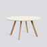 Table ronde CPH 25 de Ronan et Erwan Bouroullec - Hay-Ø 140 cm, Chêne massif laqué, plateau linoléum blanc cassé-The Woods Gallery