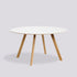 Table ronde CPH 25 de Ronan et Erwan Bouroullec - Hay-Ø 140 cm, Chêne massif laqué, plateau stratifié blanc-The Woods Gallery