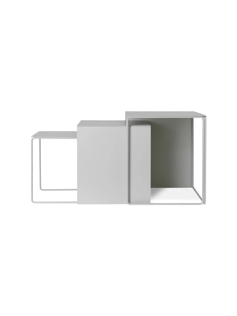 Tables d'appoint Cluster en acier de Trine Andersen - lot de 3 - Ferm Living-Noir-The Woods Gallery