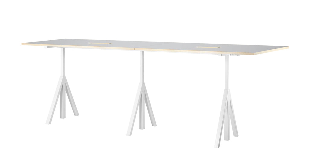 Tables de conférence ajustables L 360 cm - String Furniture-Blanc-The Woods Gallery