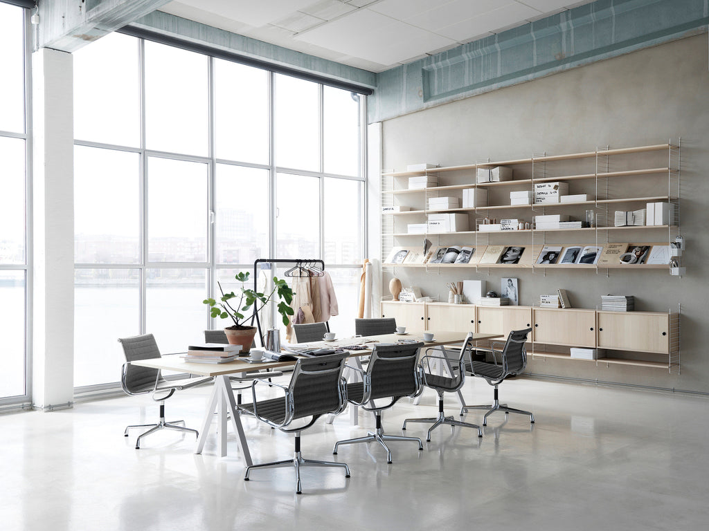 Tables de conférence ajustables L 360 cm - String Furniture-Blanc-The Woods Gallery