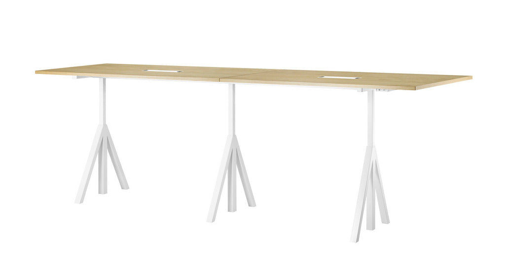 Tables de conférence ajustables L 360 cm - String Furniture-Blanc-The Woods Gallery