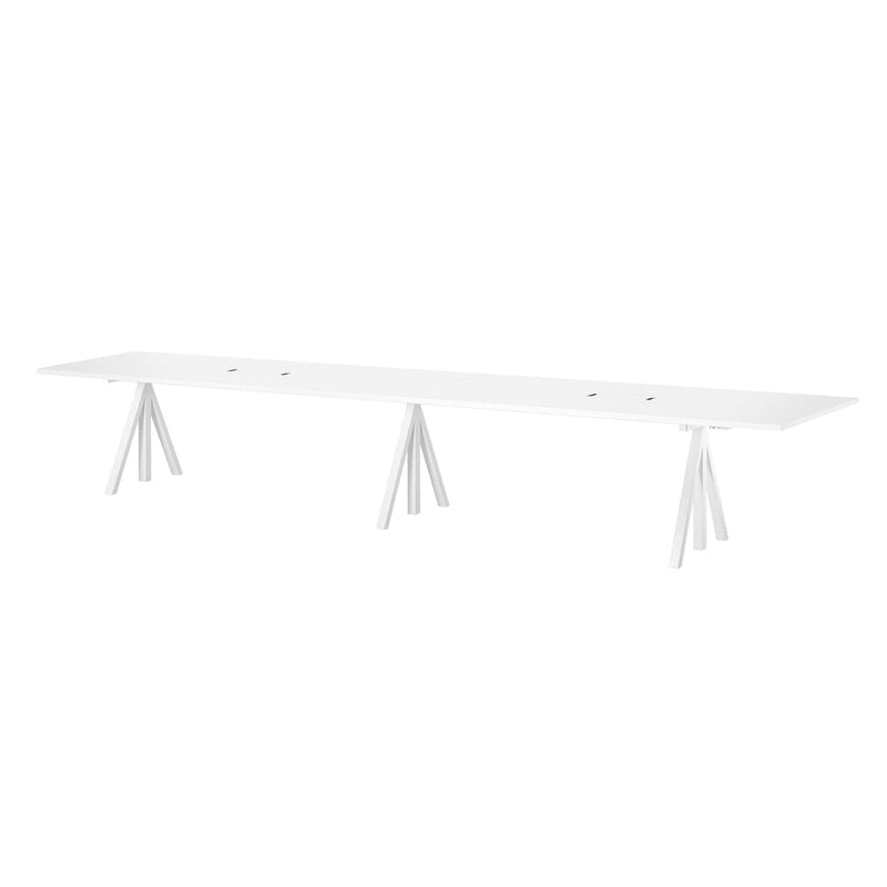 Tables de conférence ajustables L 360 cm - String Furniture-Blanc-The Woods Gallery