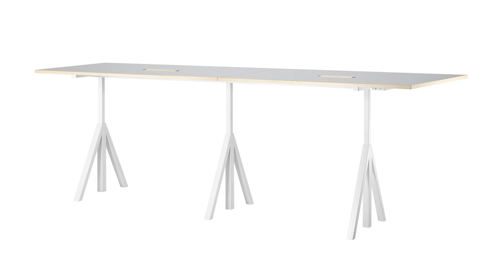 Tables de conférence ajustables L360- String Furniture-Blanc-The Woods Gallery