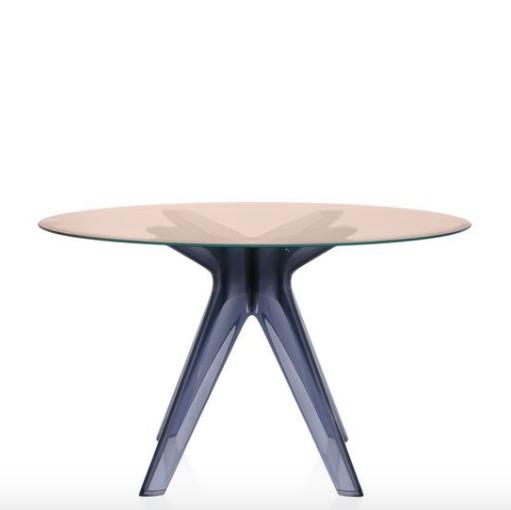 Tables rondes Sir Gio de Philippe Starck Ø 120 - Kartell-Bronze-Transparent-The Woods Gallery