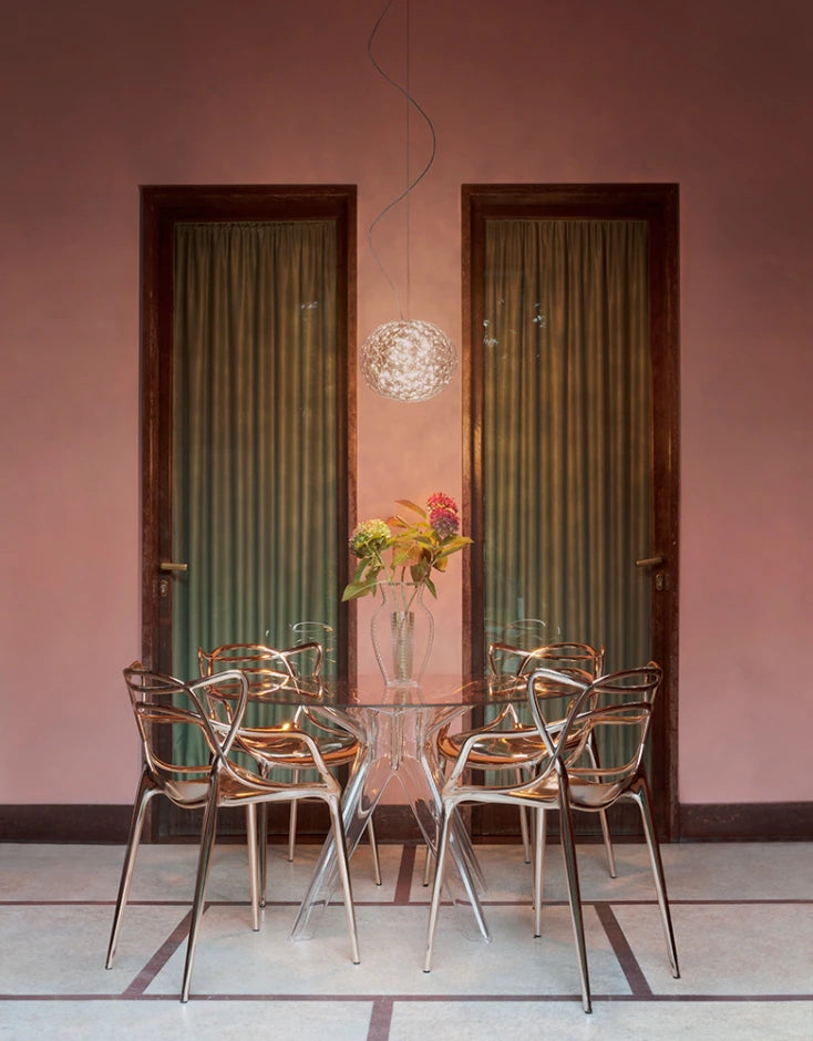 Tables rondes Sir Gio de Philippe Starck Ø 120 - Kartell-Bronze-Transparent-The Woods Gallery