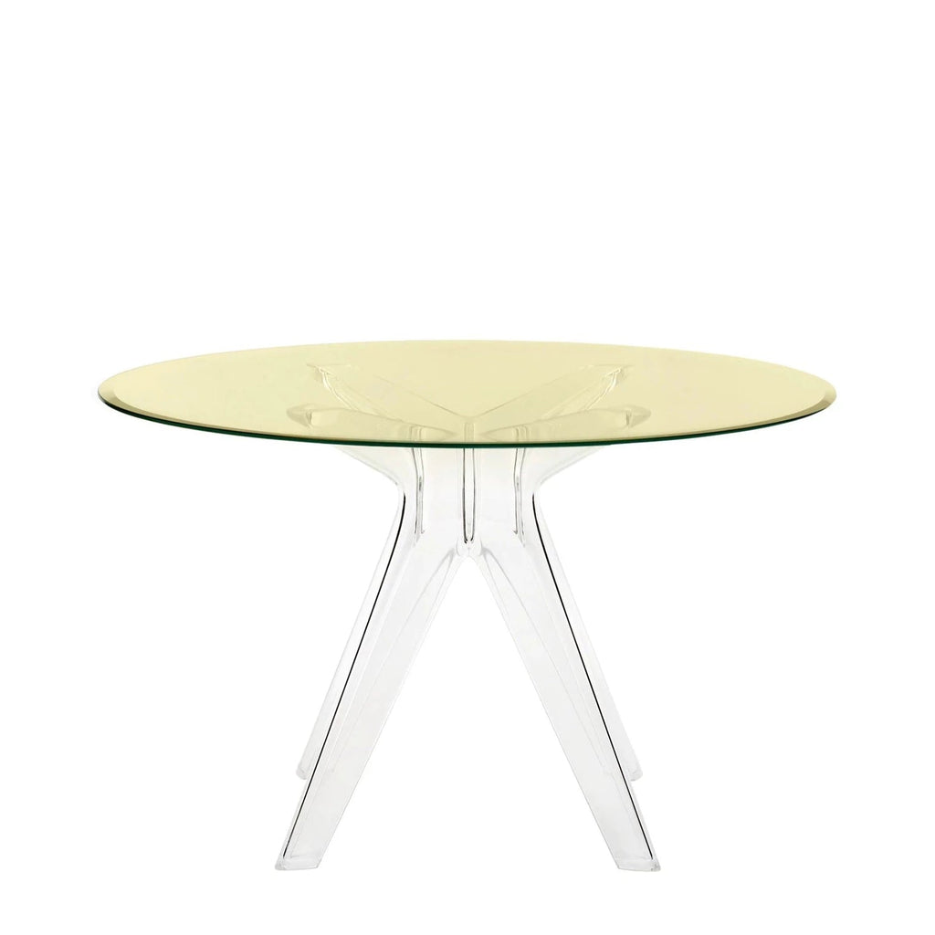 Tables rondes Sir Gio de Philippe Starck Ø 120 - Kartell-Jaune-Transparent-The Woods Gallery