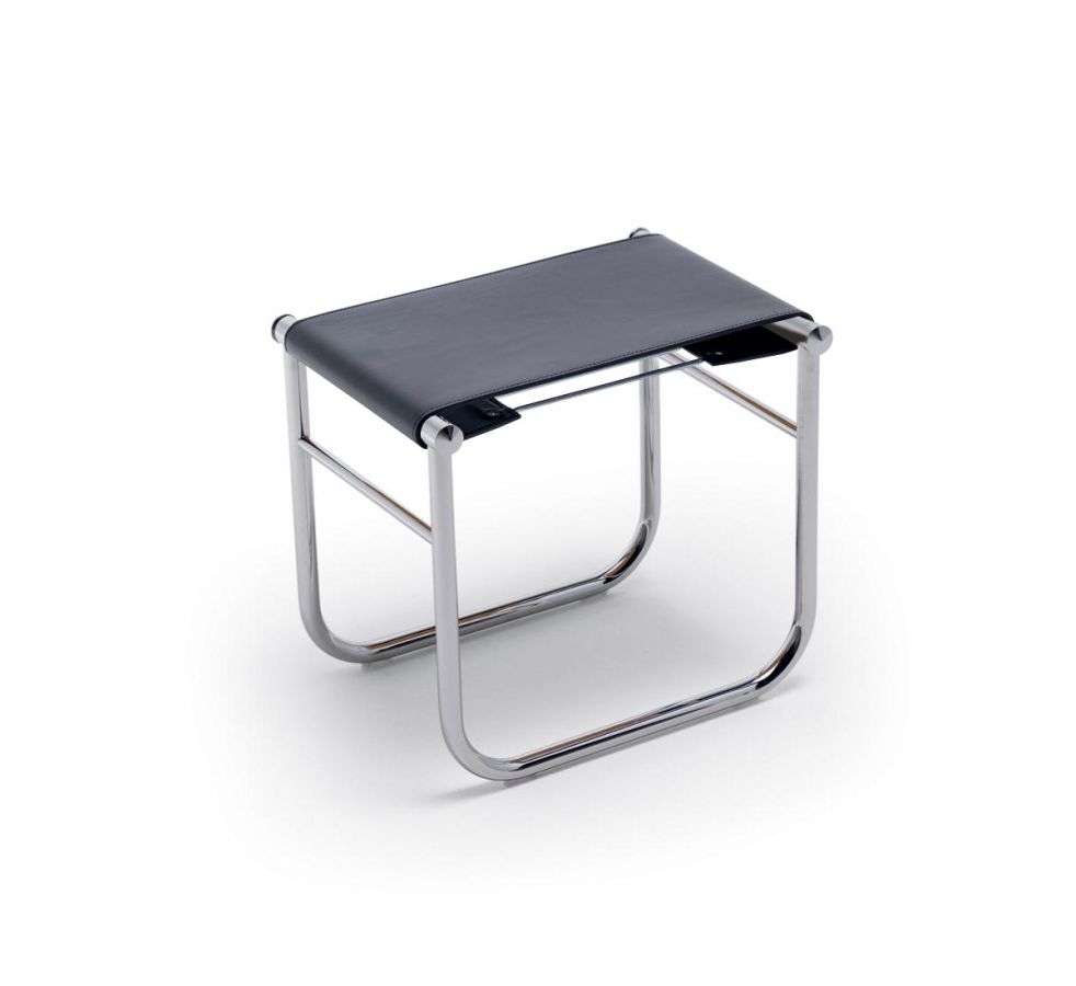 Tabouret "9" en cuir de Charlotte Perriand - Cassina-Bleu-The Woods Gallery