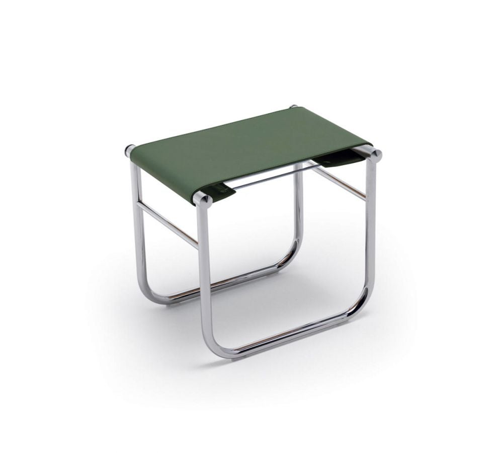 Tabouret "9" en cuir de Charlotte Perriand - Cassina-Noir-The Woods Gallery
