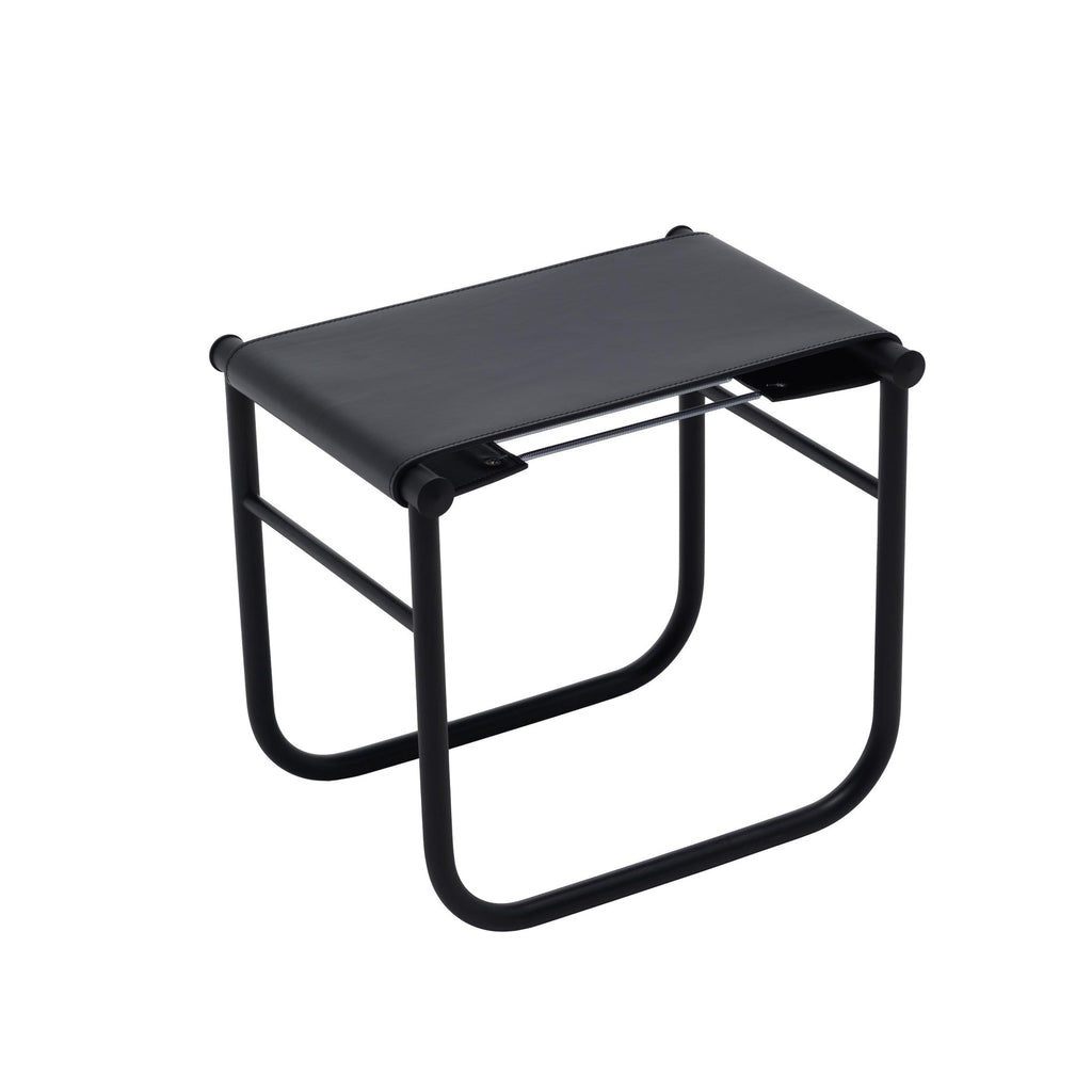 Tabouret "9" en cuir de Charlotte Perriand - Cassina-Noir-The Woods Gallery