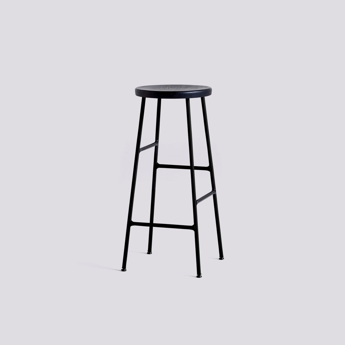 Tabouret Cornet High par Jonas Trampedach - Hay-Noir Assise Noir-The Woods Gallery