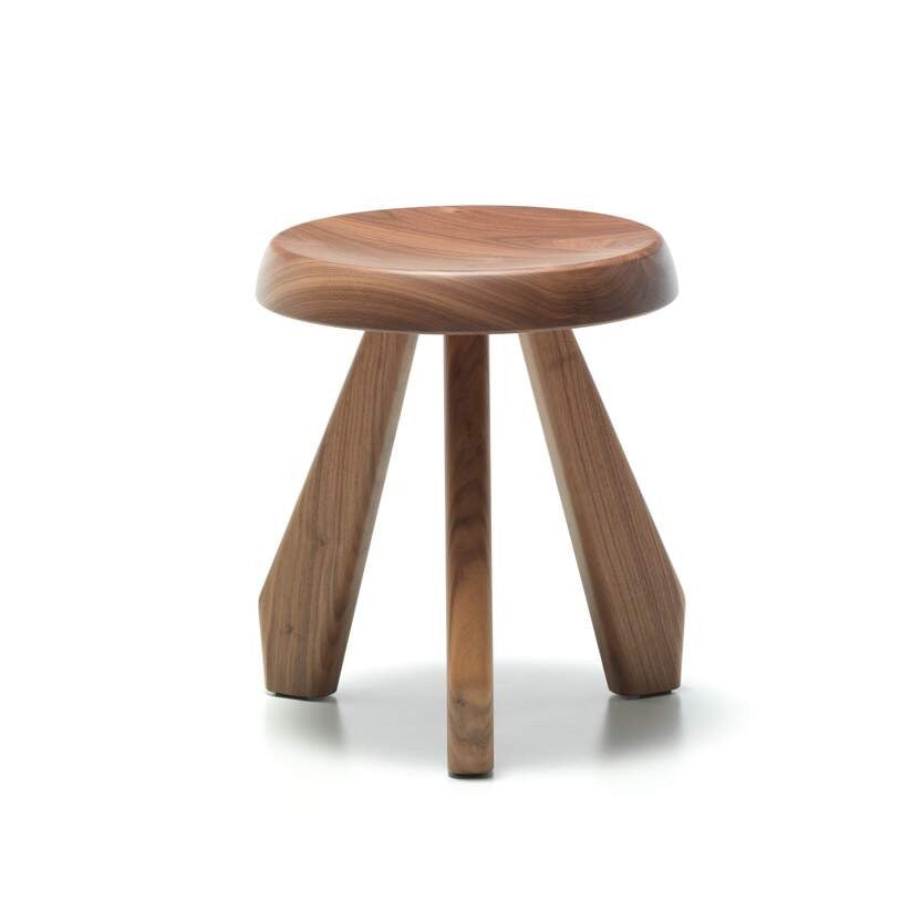 Tabouret Méribel - Cassina-Chêne teinté Noir-The Woods Gallery