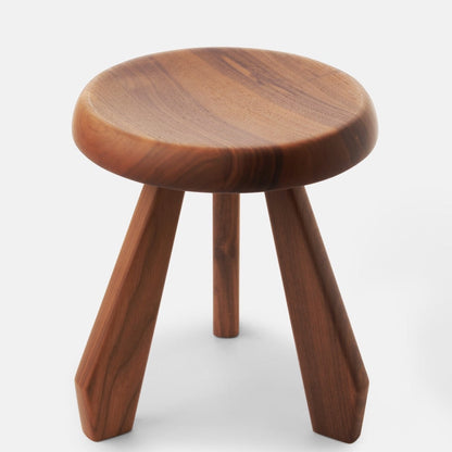 Tabouret Méribel - Cassina-vue de trois quarts, bois foncé-Cassina