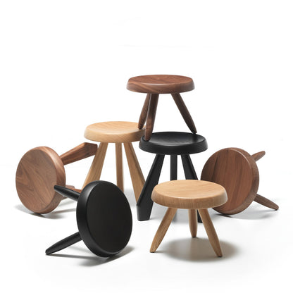 Tabouret Méribel - Cassina-Chêne teinté Noir-The Woods Gallery