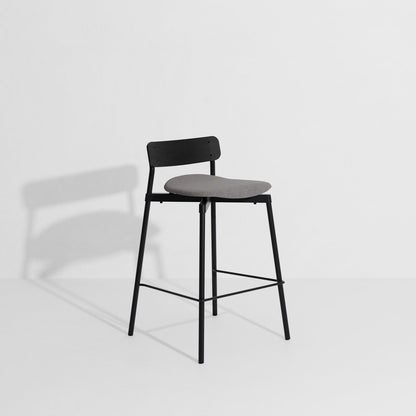 Tabouret de bar 65 cm Fromme Bois de Tom Chung - Petite Friture-Tapissé tissu-The Woods Gallery