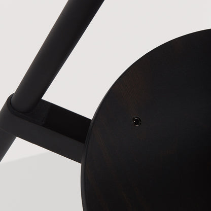 Tabouret de bar 75 cm Fromme Bois de Tom Chung - Petite Friture-Noir-The Woods Gallery