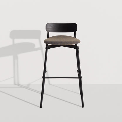 Tabouret de bar 75 cm Fromme Bois de Tom Chung - Petite Friture-Tapissé tissu-The Woods Gallery