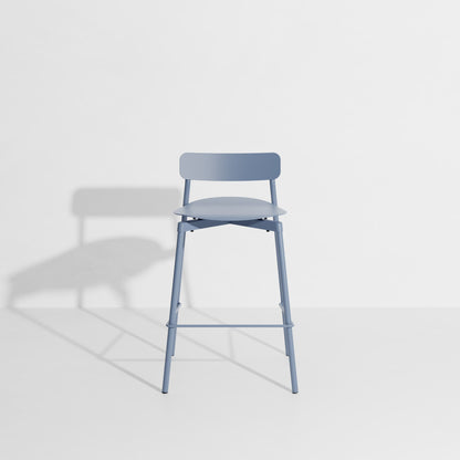 Tabouret de bar Fromme 65 cm de Tom Chung - Petite Friture-Bleu Pigeon-The Woods Gallery