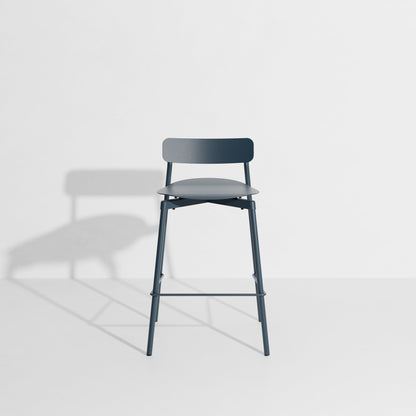 Tabouret de bar Fromme 65 cm de Tom Chung - Petite Friture-Gris Bleu-The Woods Gallery