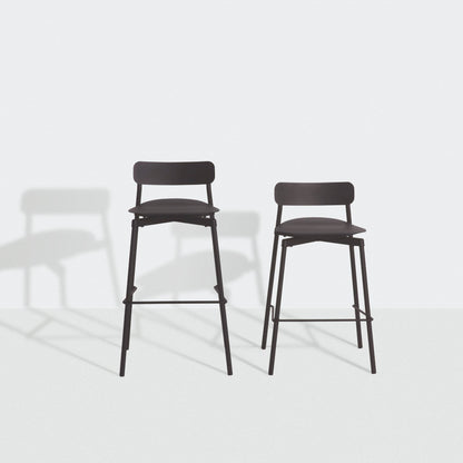 Tabouret de bar Fromme 65 cm de Tom Chung - Petite Friture-Noir-The Woods Gallery