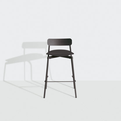 Tabouret de bar Fromme 65 cm de Tom Chung - Petite Friture-Noir-The Woods Gallery