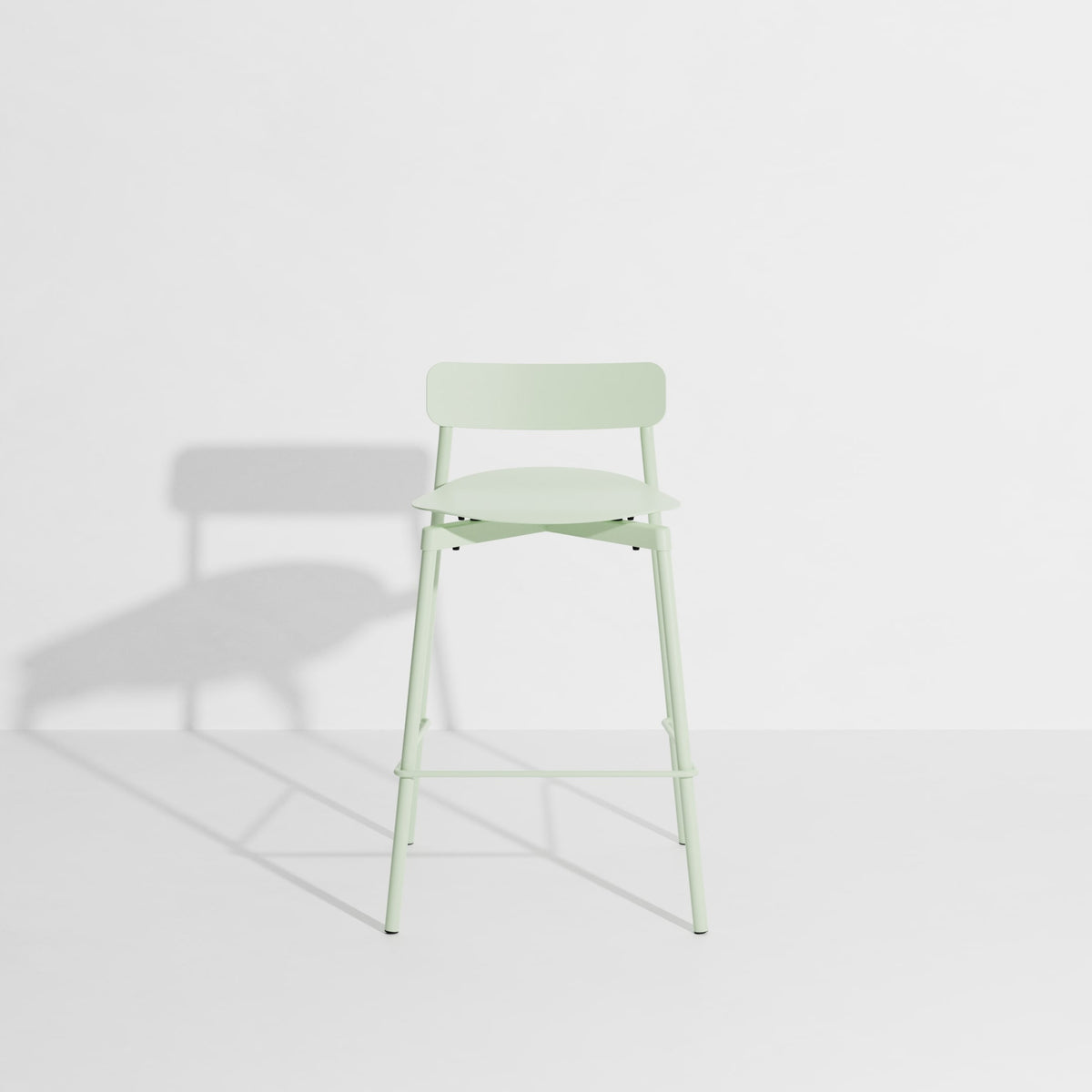 Tabouret de bar Fromme 65 cm de Tom Chung - Petite Friture-Vert pastel-The Woods Gallery