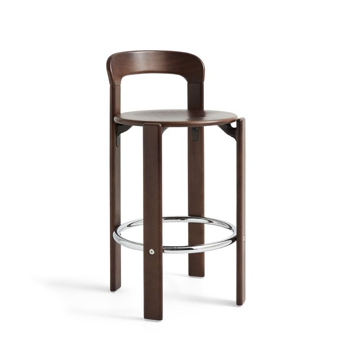 Tabouret de bar Rey par Bruno Rey - Hay-Bleu ardoise-L 44 x Prof. 49.5 x H 87 cm - Hauteur d'assise 65 cm-The Woods Gallery