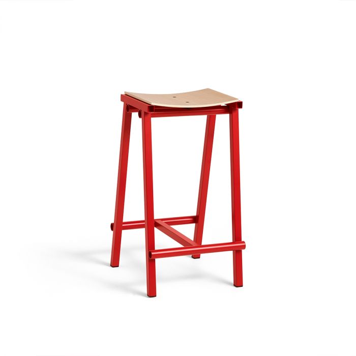 Tabouret de bar Taburete 8 H66 et H76 par Marc Morro - Hay-Rouge-H76-The Woods Gallery
