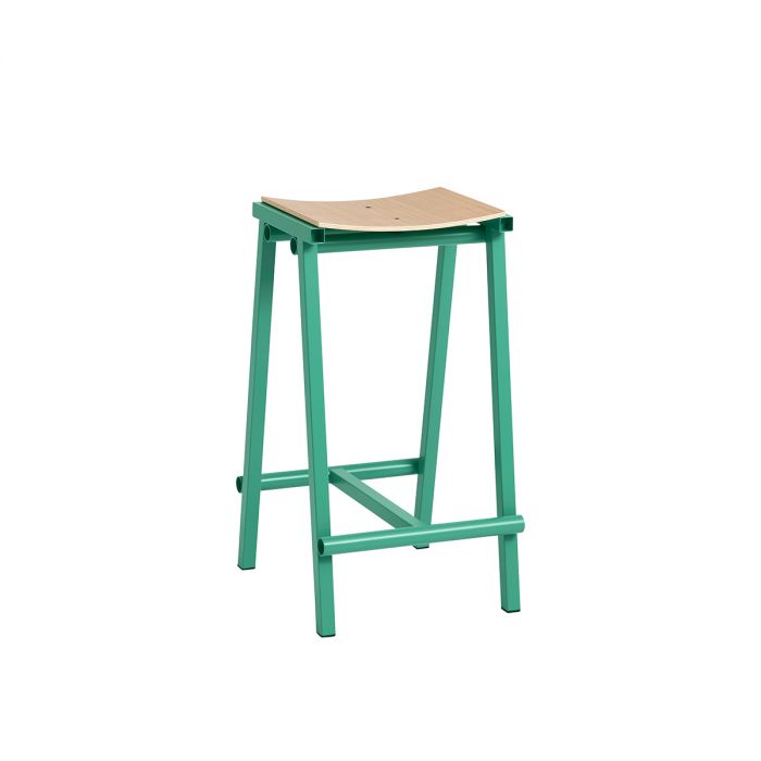 Tabouret de bar Taburete 8 H66 et H76 par Marc Morro - Hay-Rouge-H76-The Woods Gallery