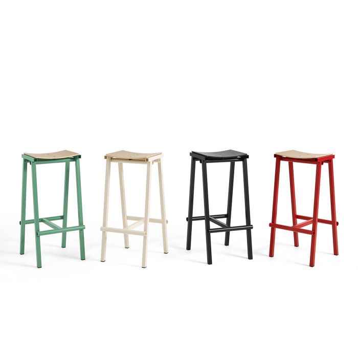 Tabouret de bar Taburete 8 H66 et H76 par Marc Morro - Hay-Rouge-H76-The Woods Gallery