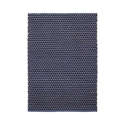Tapis Channel tissu bleu tissé main - Hay-50 x 80 cm-The Woods Gallery