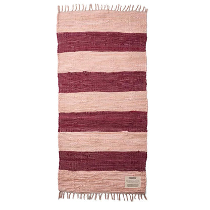 Tapis Chindi Rug - Bongusta-60 x 120-Bordeau - Pêche-The Woods Gallery