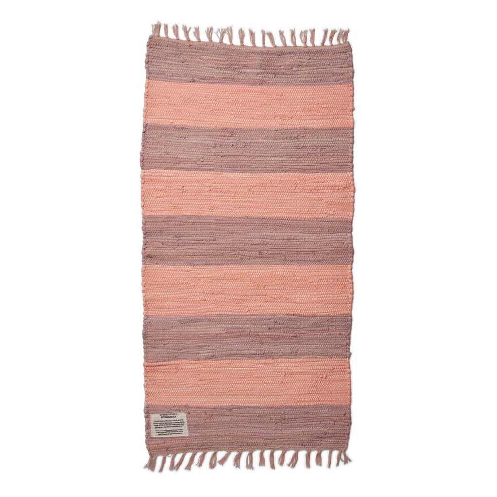 Tapis Chindi Rug - Bongusta-60 x 90-Bordeau - Pêche-The Woods Gallery