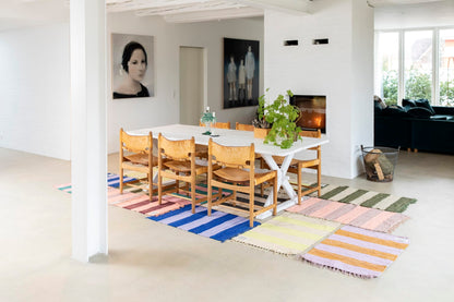 Tapis Chindi Rug - Bongusta-60 x 90-Lilas - Doré-The Woods Gallery