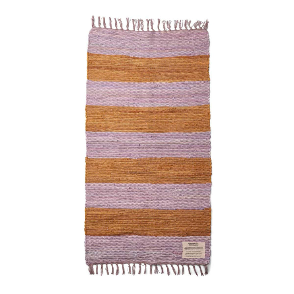 Tapis Chindi Rug - Bongusta-60 x 90-Lilas - Doré-The Woods Gallery