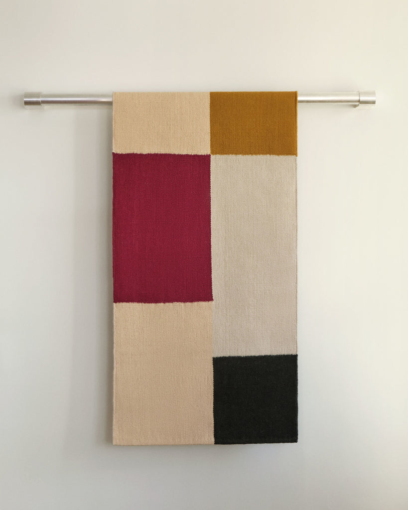 Tapis Ethan Cook Flat Works 80 x 250 cm - Hay-Bleu - Rouge - Blanc-The Woods Gallery