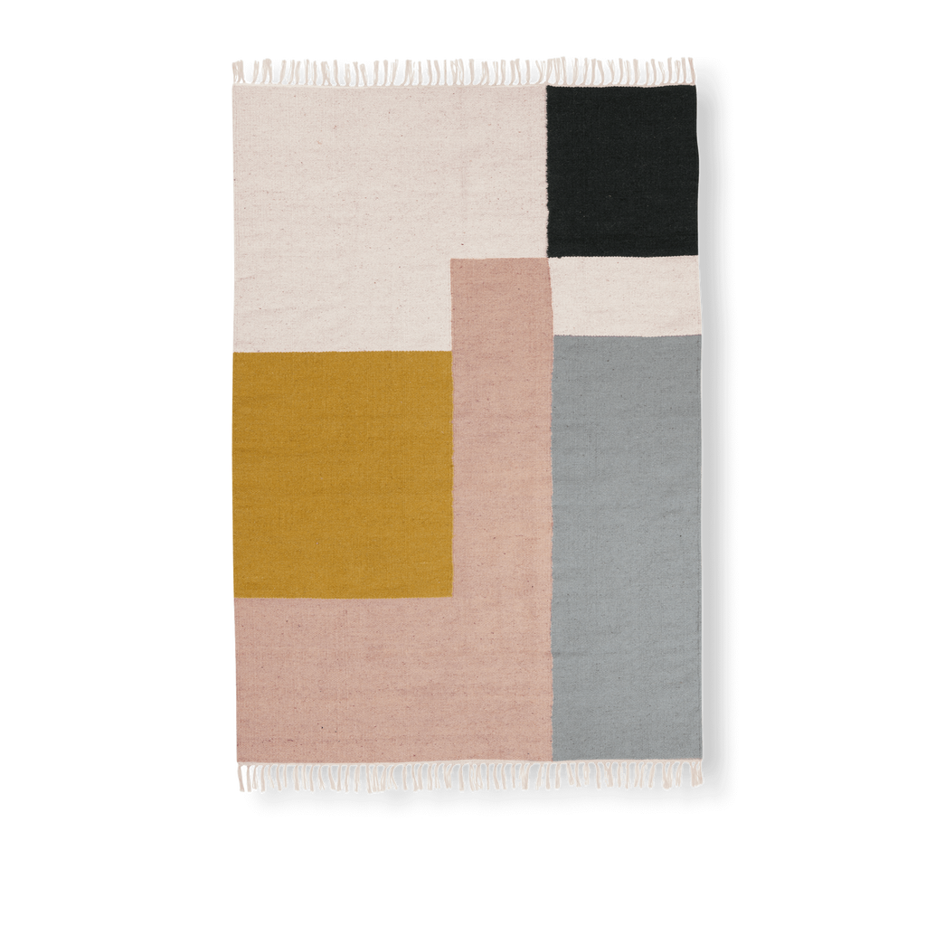 Tapis Kelim Squares - Ferm Living-160 x 250 cm-The Woods Gallery