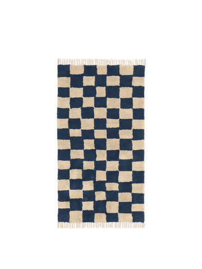 Tapis Lavable Mara - Ferm Living-Bleu-The Woods Gallery