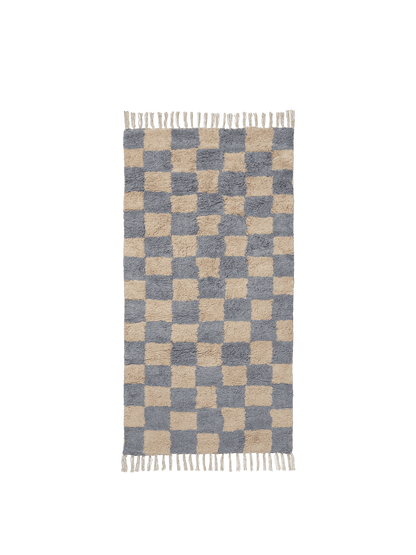 Tapis Lavable Mara - Ferm Living-Bleu brume-The Woods Gallery