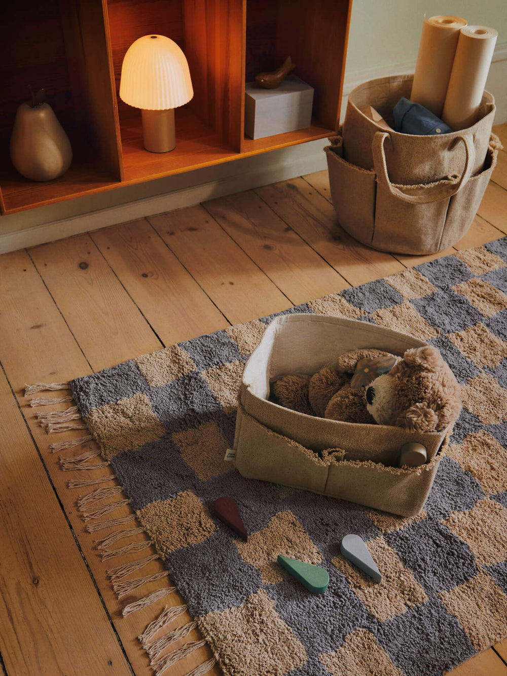 Tapis Lavable Mara - Ferm Living-Rouille-The Woods Gallery