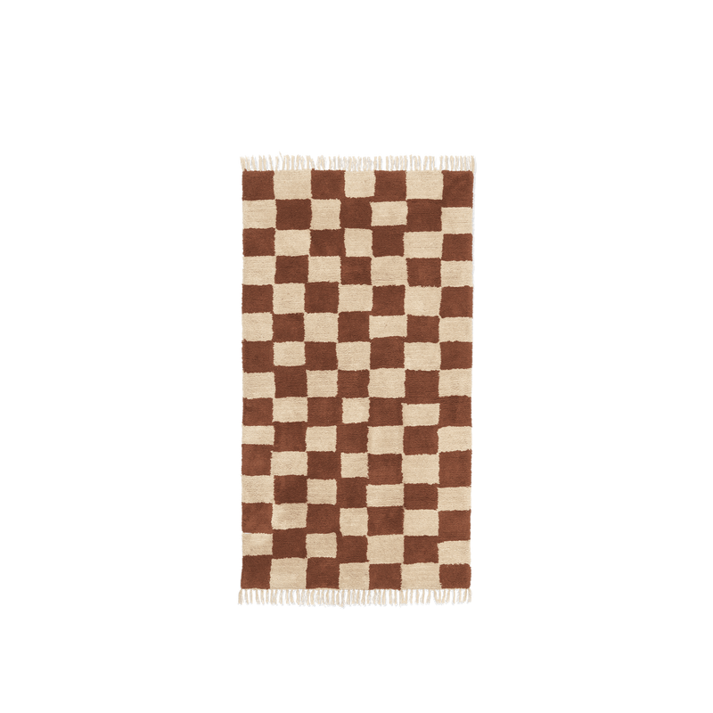 Tapis Lavable Mara - Ferm Living-Rouille-The Woods Gallery