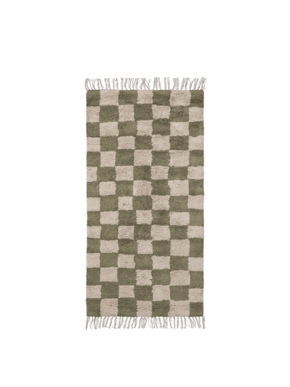 Tapis Lavable Mara - Ferm Living-Vert-The Woods Gallery