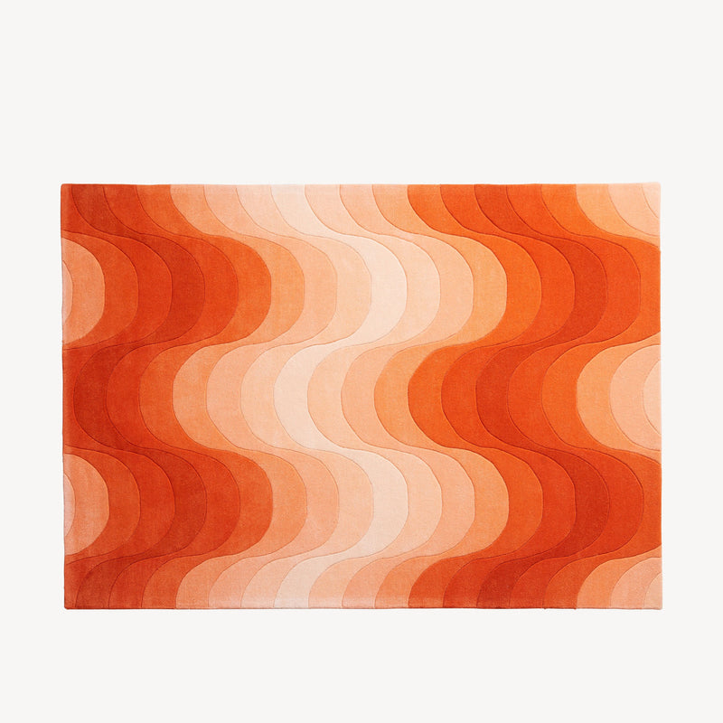 Tapis Wave 170x240 cm de Verner Panton - Verpan-Orange-The Woods Gallery