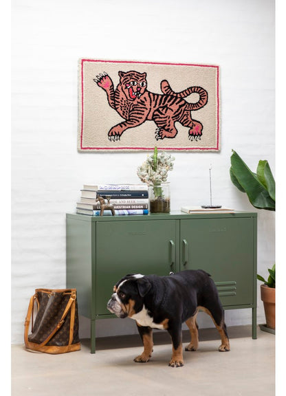 Tapis mural Frame Rug Pink Tiger - Bongusta-The Woods Gallery