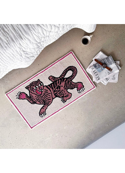 Tapis mural Frame Rug Pink Tiger - Bongusta-The Woods Gallery