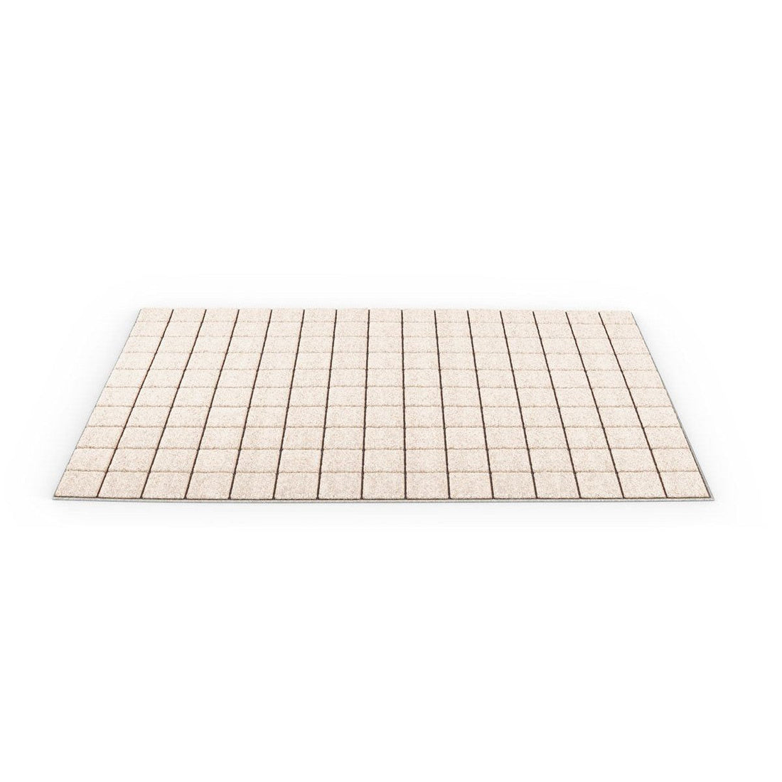 Tapis rectangulaire Sahara Grid 200x300cm - Cassina-vue en perspective, motif quadrillé clair-Cassina